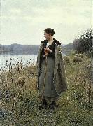 Daniel Ridgway Knight The Shepherdess of Rolleboise oil painting artist